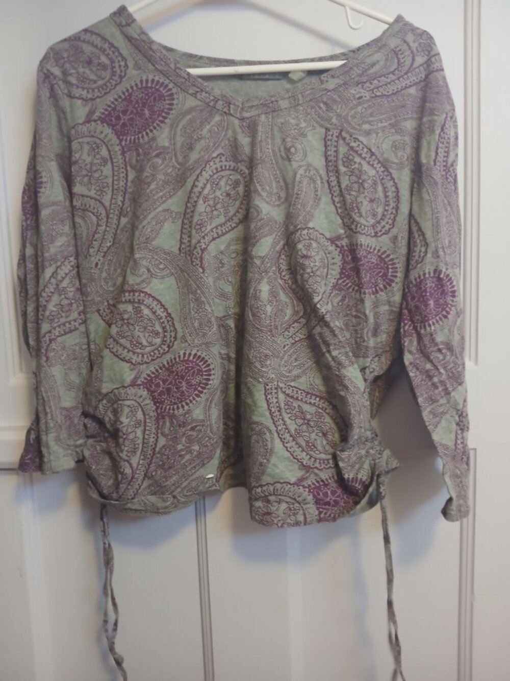 Natalie & Me Weekend Womens L Gray Top